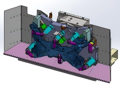 副車(chē)架四軸自(zì)動液壓夾具